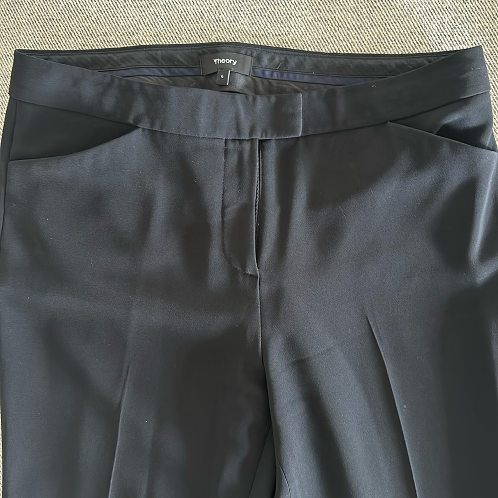 Theory black trousers
